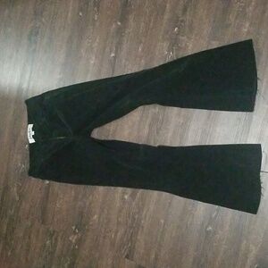 Black flared corduroy jeans